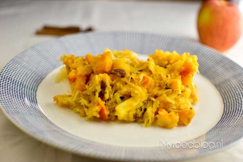 pompoen zuurkool stamppot