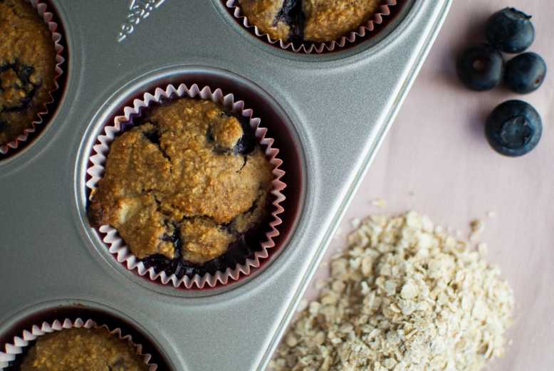 blauwe bessen ontbijtmuffins