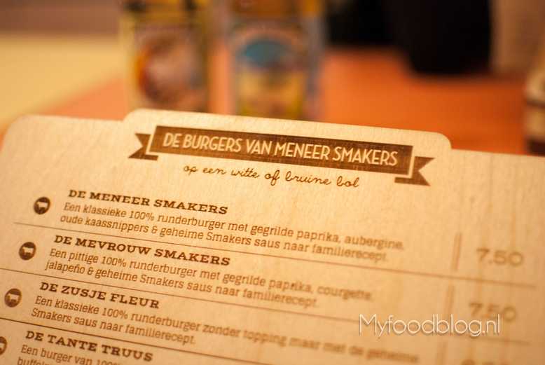 Meneer Smakers menu