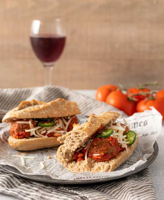 Meatball marinara sub Meatball marinara sub