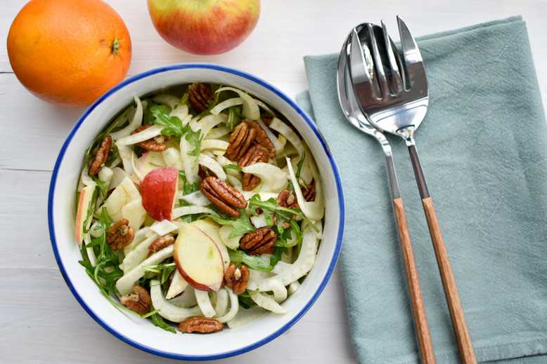 venkelsalade met appel en sinaasappel